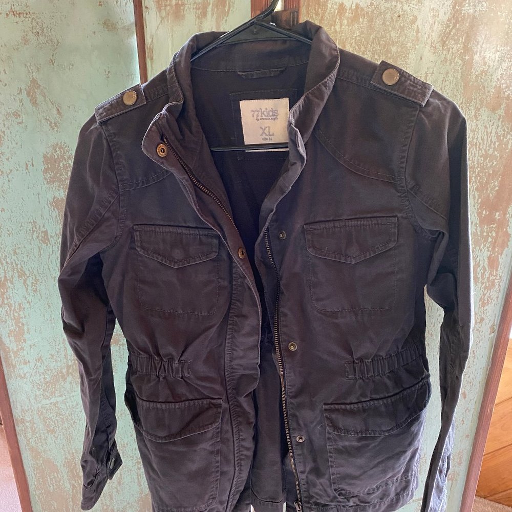 77 kids by American Eagle Grey Cargo Jacket sizeXL